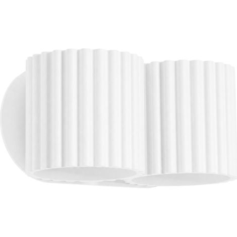Apliques de pared Aura blanco aluminio 2xG9 21cm Sollux (1/5)