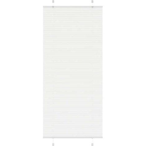 Store plissé blanc 90x200 cm tamisant en polyester pour fenêtre de salon et chambre - PANGIVO (1/5)