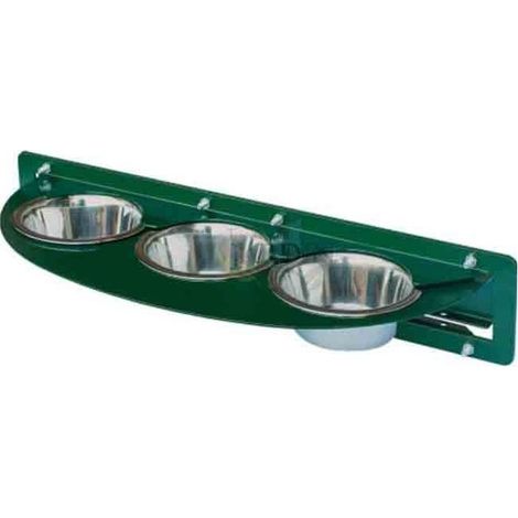 Comedero giratorio para loros con 3 recipientes, 54 x 21 x 10,5 cm  Ideal para loros y aves grandes