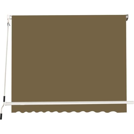 Tenda da Sole a Caduta con Bracci 245x245 cm Marrone (1/2)