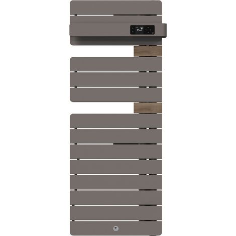 THERMOR - Sèche-serviettes connecté Allure 4 500W Roche/Chêne Mat à gauche - 483301 (1/2)
