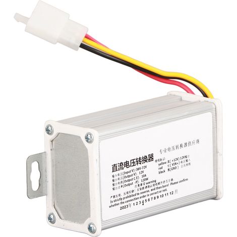 Convertisseur Abaisseur Tension 36V-72V vers 12V 10A 120W Transformateur Pour Trottinette Électrique (1/5)