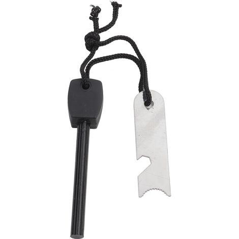 Briquet de Survie Extérieur avec Pierre à Feu et Grattoir pour Randonnée et Camping (1/5)