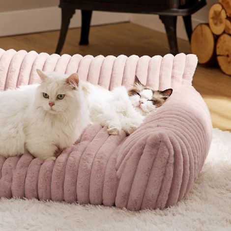 Canapé-lit pour chat, mignon et confortable, idéal pour les chats et chiens de petite, moyenne et grande taille. Revêtement antidérapant et lavable.