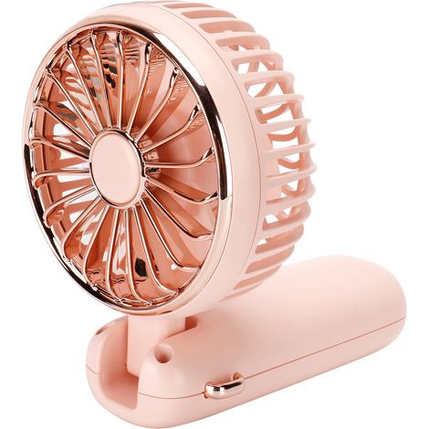 Ventilateur de Table Mini Portable 3 Vitesses avec Cordon Détachable 4000‑6000RPM Rose (1/5)