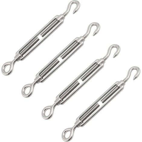 Cable Tensioner, M4 Turnbuckle, Stainless Steel Cable Tensioner, 4 PcsSteel Cable Tensioner, Cable Tensioner, Cable Tensioner, Stainless Steel Tensioner, Steel Tensioner, Screw Tensioner, Stai