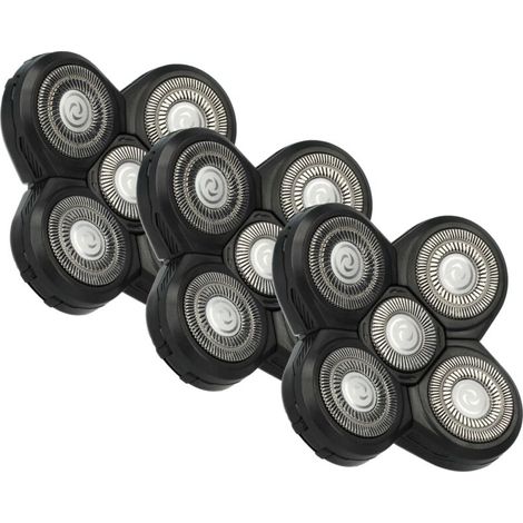 Ersatzscherköpfe für Philips S9000-Serie, Kompatibel mit S9731, S9911, Schwarz, 3er-Pack-Kompatibles Produkt