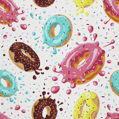 Outdoor dekostoffe oxford - Motiv bunte Donuts I DX200 (1/5)