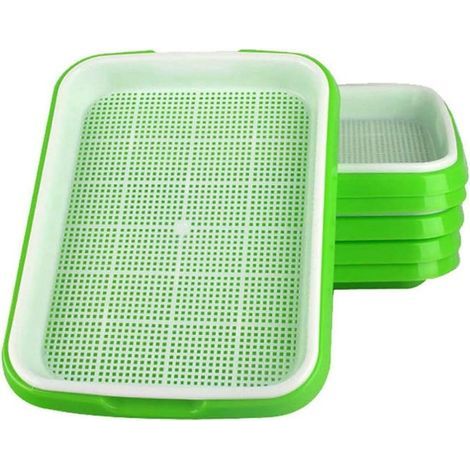 Seed trays, a set of 6 seed trays, with reinforced partitions, measuring 2214cm. (1/5)
