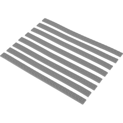 Lot de 8 protège-roues de valise silencieux en silicone gris, compatibles avec la plupart des bagages et chaises. (1/5)
