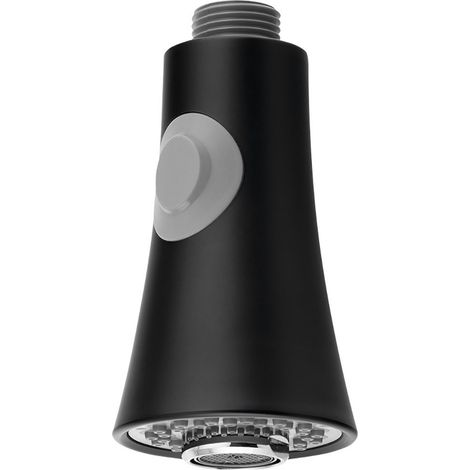 Douchette extractible pour mitigeur d'évier de cuisine 1/2", 2 modes, noir mat (1/3)