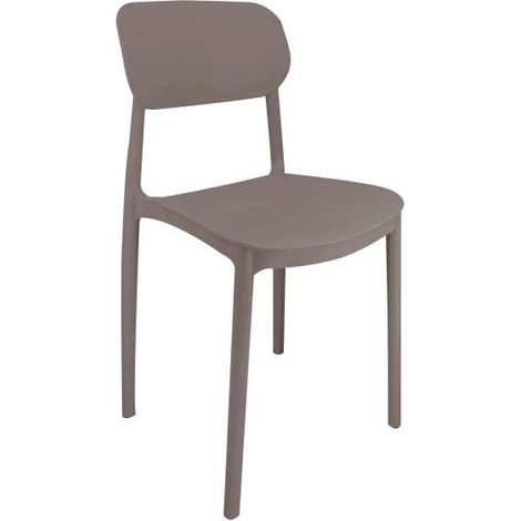 Domo Mea Sedia Mood Taupe h 75,5 cm - Design Moderno in Polipropilene (1/5)