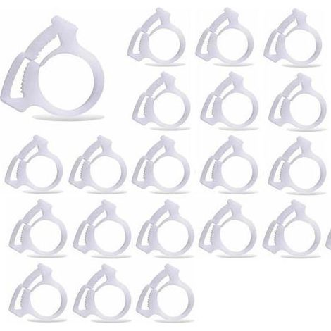 20 pièces B15 pinces de fixation du tuyau de balayage de piscine, convient pour le nettoyeur de piscine Polaris 180 280 360 380 480 (1/4)