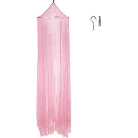 Zanzariera a baldacchino per letto, baldacchino per la decorazione della cameretta delle bambine - Baldacchino sospeso per la protezione dagli insetti per adulti, neonati, campeggio all'aperto (rosa) (1/4)