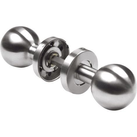 2 Boutons Pivotants, Acier Inoxydable, Ø62x77mm, Plaque Rectangulaire, Pour Portes Intérieures (1/5)