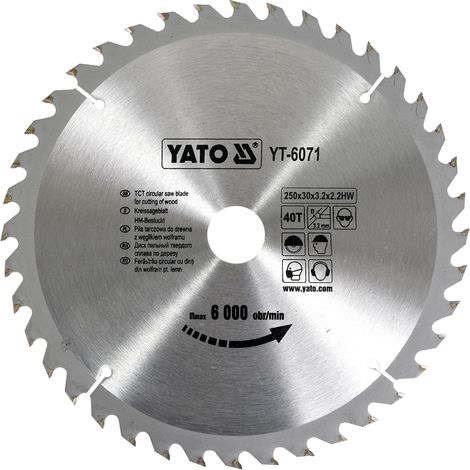 Yato Hartmetall-Kreissäge 250x30mm 40-Zahn YT-6071 (1/5)