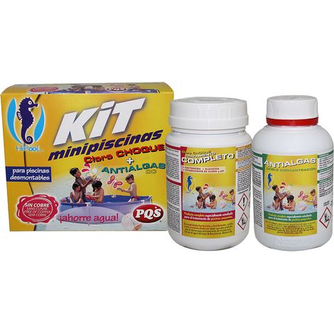 Kit Entretien Mini Piscine Traitement Complet Chlore + Anti-algues - Hipool Piscinas