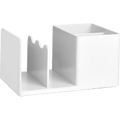 Sujetalibros ajustable, portalápices, soporte para libros con portalápices para la escuela, oficina y aula, 19,212,810 cm (1/5)