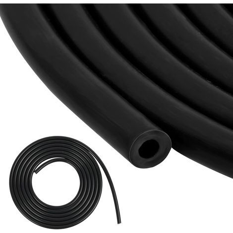 Tuyau Silicone 3 m Diamètre IntéRieur 3mm Auto Tube à Vide, Durite Caoutchouc Noir, Durite Silicone pour eau de Refroidissement, Liquide de Refroidissement, Système de Turbine (7mmOD)