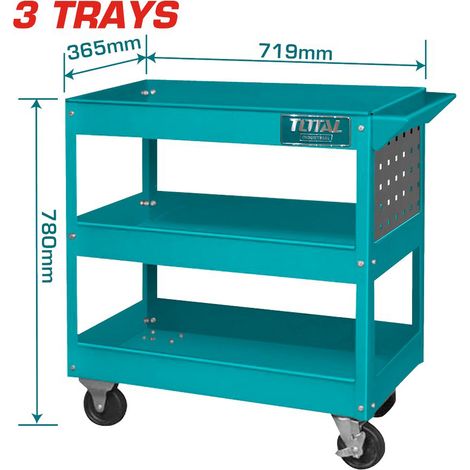 CARRELLO PORTAUTENSILI OFFICINA PORTA ATTREZZI UTENSILI MECCANICO TOTAL (1/2)