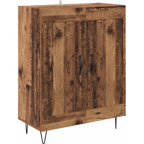 Maison La Vie - Buffet Salon Moderne - Meuble de rangement - Bois Ancien 69,5 x 34 x 90 cm Bois d'ingénierie et fer bu3059 (1/5)