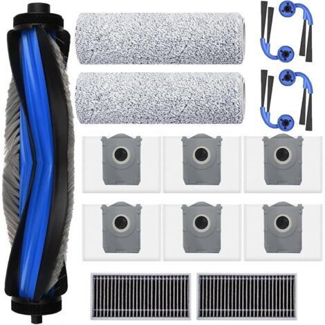 FENOPLASTICAAccessoires pour ECOVACS DEEBOT X9/ X11 PRO Omni, JKOISL 1brosse principale 6sacs à poussière 4brosses latérales 2filtres 2chiffons de nettoyage (1/5)