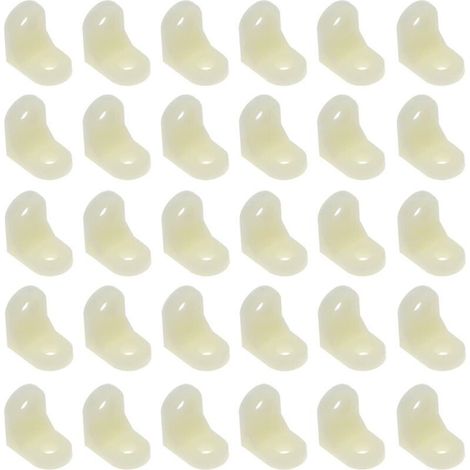 Set mit 30 L-förmigen Winkeln – 23 mm x 17 mm – 90°-Winkel – Holzverbinder für Regale, Fenster, Stühle und Tische – Beige