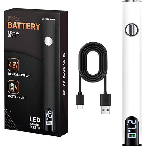 Soldering Pen - 650 Mah - Adjustable Temperature 200 C To 450 C - 510 Threaded Connector - USB Rechargeable - For Electronic Kits And Home Appliances - 1 Piece (1/3)