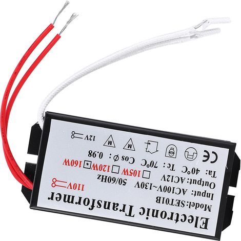 Elektronischer Transformator-Spannungswandler mit intelligentem Netzteiltreiber (160 W) von 110 V auf 12 V (1/5)