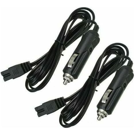 12V DC Auto-Ladekabel, 2 m, für Mini-Kühlschrank und Zigarettenanzünder, für Kühlbox und tragbare Geräte (2-polig) (1/4)