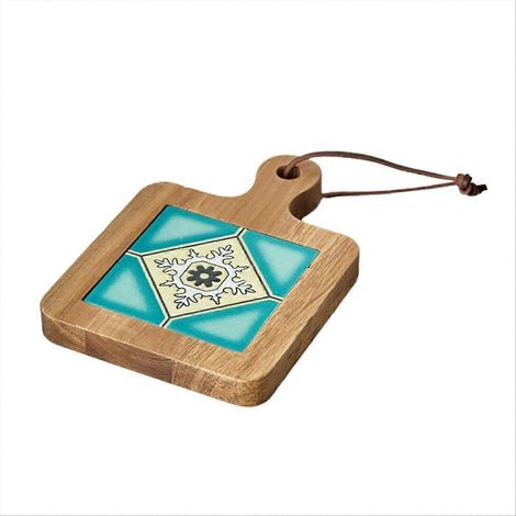 Dessous de plat isolants en bois massif, sets de table rétro pour la maison C (1/5)