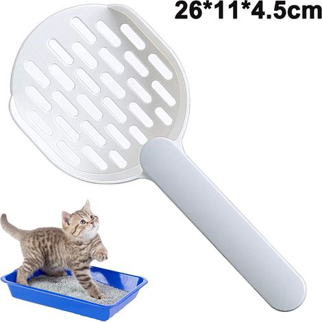 Pelle à litière, pelle à déjections, pelle à litière pour chat, pelle en plastique. (1/4)