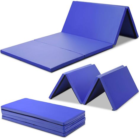 COSTWAY Weichbodenmatte klappbar, Gymnastikmatte tragbar, Yogamatte Turnmatte Klappmatte Fitnessmatte 240 x 120 x 5 cm (1/5)