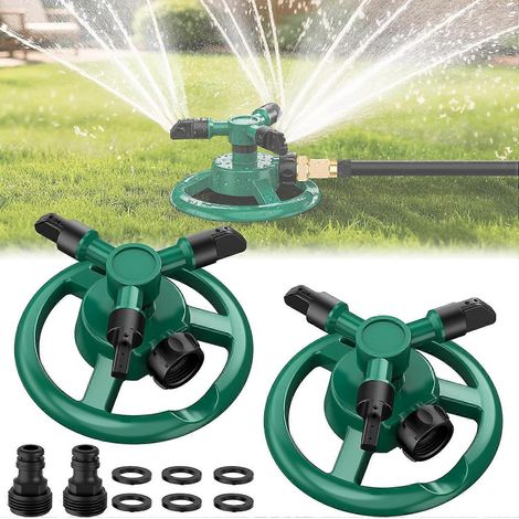 Arroseur automatique rotatif 360° pour jardin et pelouse, lot de 2, adapté à l'arrosage de grandes surfaces, convient aux enfants et aux animaux (1/5)