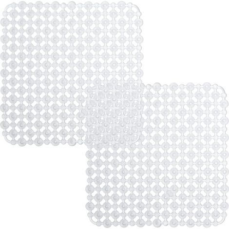 2 Pièces Tapis évier, 27x27 cm, PVC Découpable, Drainage Efficace, Accessoire Cuisine, Vaisselle et Légumes (1/5)