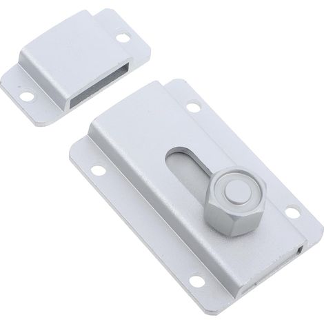 Serrure de porte de grange coulissante en aluminium renforcée, loquet de sécurité durable pour installation facile (1/5)