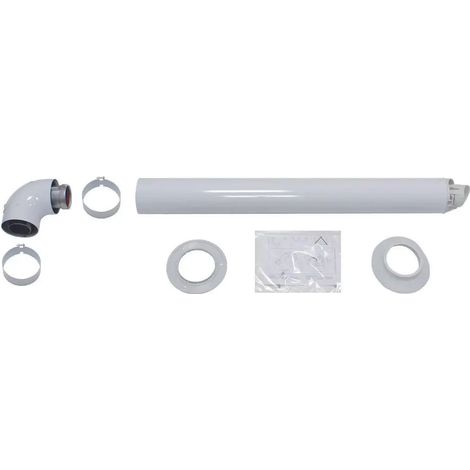 Vaillant Passaggio tetto/parete turboTEC orizzontale Guida aria/gas di scarico, Alluminio,60/100mm, 303835