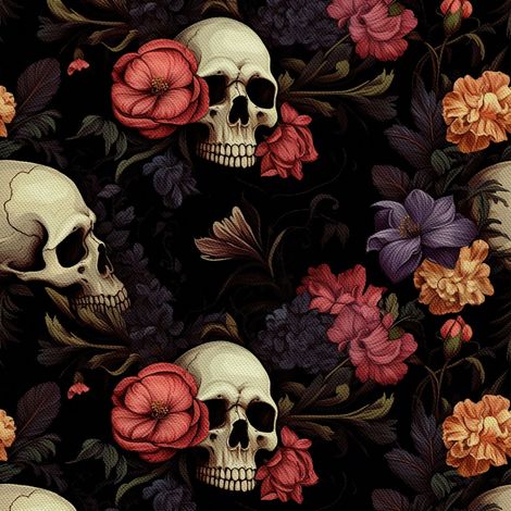 Tela decorativa para exteriores Oxford - Motivo de calavera I DX4445 (1/5)