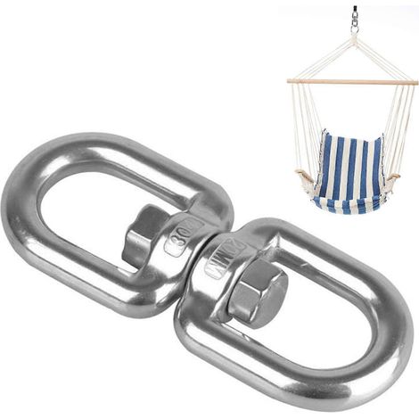 Hochleistungsfähige Drehhaken, flexible 8-stellige U-Haken mit Drehgelenk, 360°-Drehung, maximale Drehsicherheit, Wirbel und Karabiner. Kompatibel mit Airdance. (1/5)