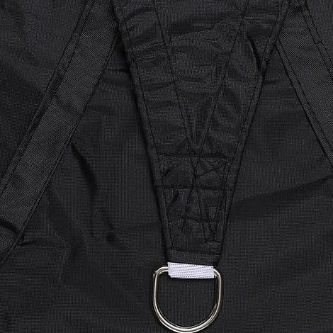 Voile d&aposombrage triangulaire noire imperméable, voile de jardin 5x5x7m, auvent de protection solaire et anti-UV avec accessoires (1/5)