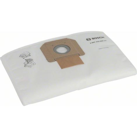 Bosch – Lot de 5 sacs tissu non tissé pour aspirateur GAS 35M AFC – Grande capacité d'aspiration – Résistance aux déchirures – SKU 2607432037 (1/6)