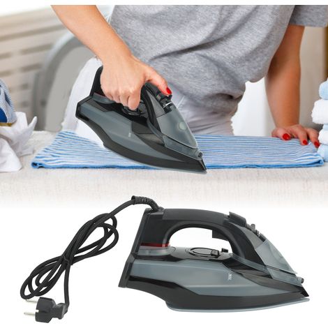 Fer à repasser vapeur domestique 2000-2400 W, fer à repasser portable avec réservoir d'eau, idéal pour les voyages, repassage à sec et humide, pointe de précision, vapeur puissante, norme européenne 2 (1/5)