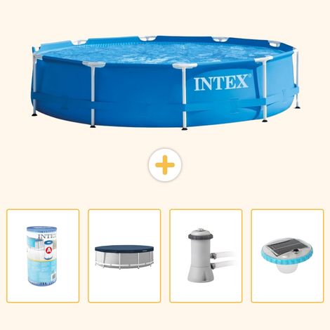 Intex Piscine Tubulaire Ronde - 366x76 cm - 5-pièces S100 (1/5)