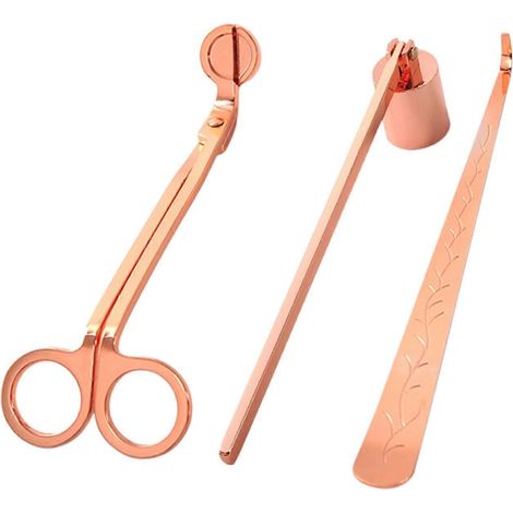 Aromatherapie-Kerzenpflegeset, 3-teilig, inklusive Kerzenlöscher, Trimmer und Kerzenlöffel