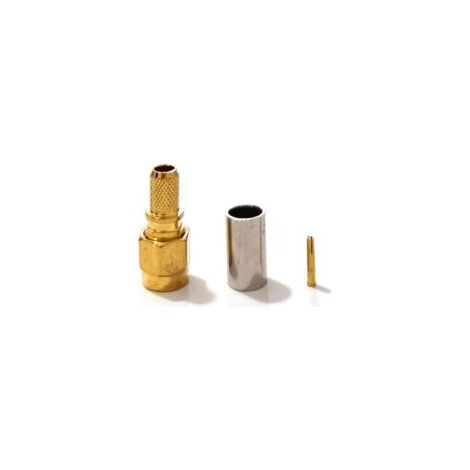 Connecteur coaxial RS PRO Mâle Droit, raccordement A sertir 50O Montage sur câble ( Prix pour 1 )