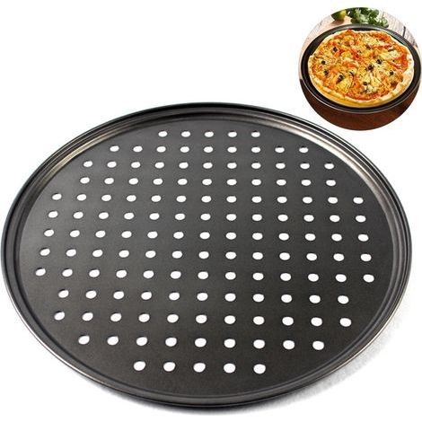 Moule à pizza antiadhésif, plateau rond pour cuisson, outil de cuisson solide (1/5)