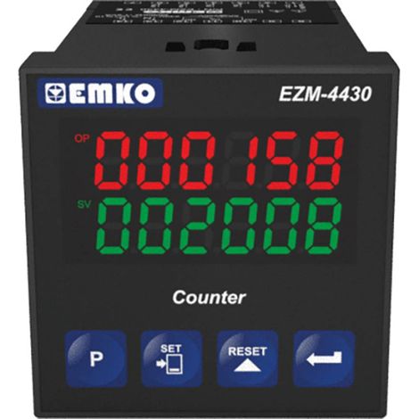 Emko EZM-4430 contatore multifunzione nero LED 6 cifre