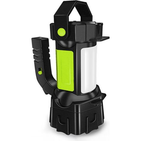 Lampe de camping portable haute luminosité, idéale pour les situations d'urgence, la randonnée en plein air, les pannes de courant, etc., modèle vert portatif (1/5)