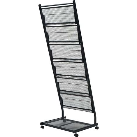Maison Exclusive - Revistero 47,5x43x133 cm negro A4 (1/5)
