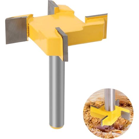 CCYKXA Raboter fräsen, 8mm Tige Router Bit, Aplatir fraise, Plaque fraise, Hinterholz fraise, T-förmiger Fräser, für die Bearbeitung von Holz auf der Oberfläche (1/5)